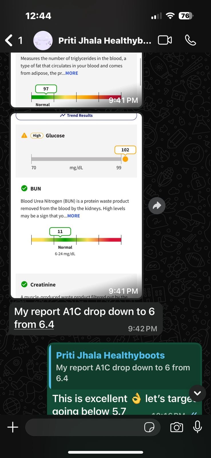 Priti Jhala testimonial about A1C drop and health improvement